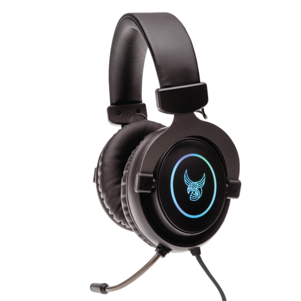 Căști de gaming L33T Gaming GJERMUNDBU RGB cu microfon, negru (160396)