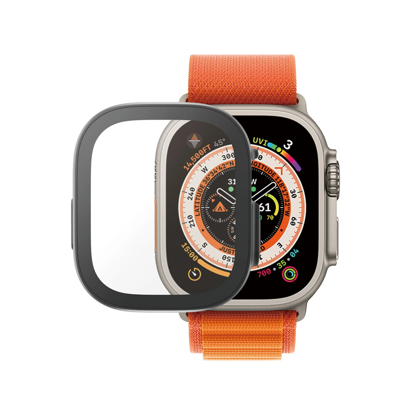 PanzerGlass Apple Watch Ultra/Ultra 2 ochranný kryt s D30 3691 - černý (3691)