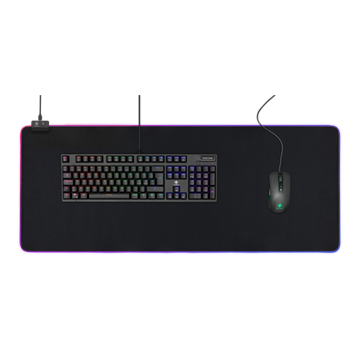 Подложка за мишка Gaming XXL DELTACO GAMING DMP310, RGB, 900 x 360 x 4 мм, Черен (GAM-079)