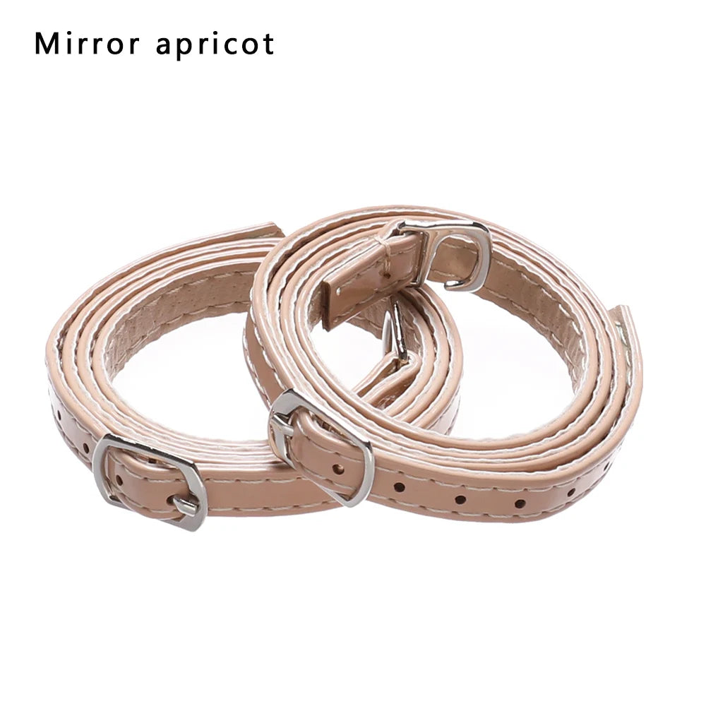 1Pair Adjustable Anti-skid Straps Shoelace For Women PU Leather High Heels Holding Metal Buckles Shoe Tie Lace Accessories New