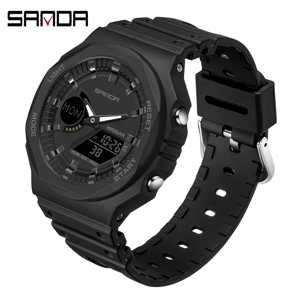 SANDA 2022 New Fashion Casual Quartz Women's Watches Luxury Digital Women Watch 5ATM Waterproof Female Clock Relogio Feminino