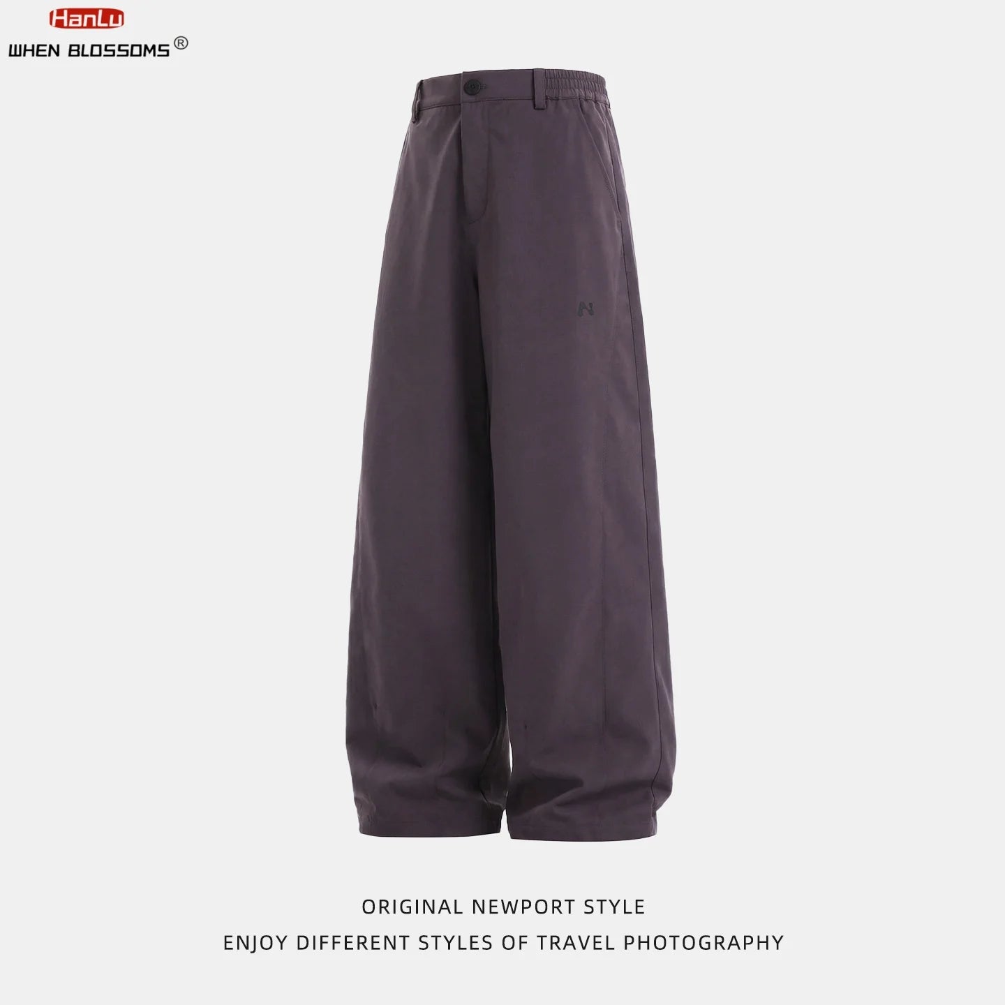 Men's Technical Cargo Pants Panel Design J-Cut Water-Resistant Outdoor Workwear Parachute Pants Loose Fit Spring
