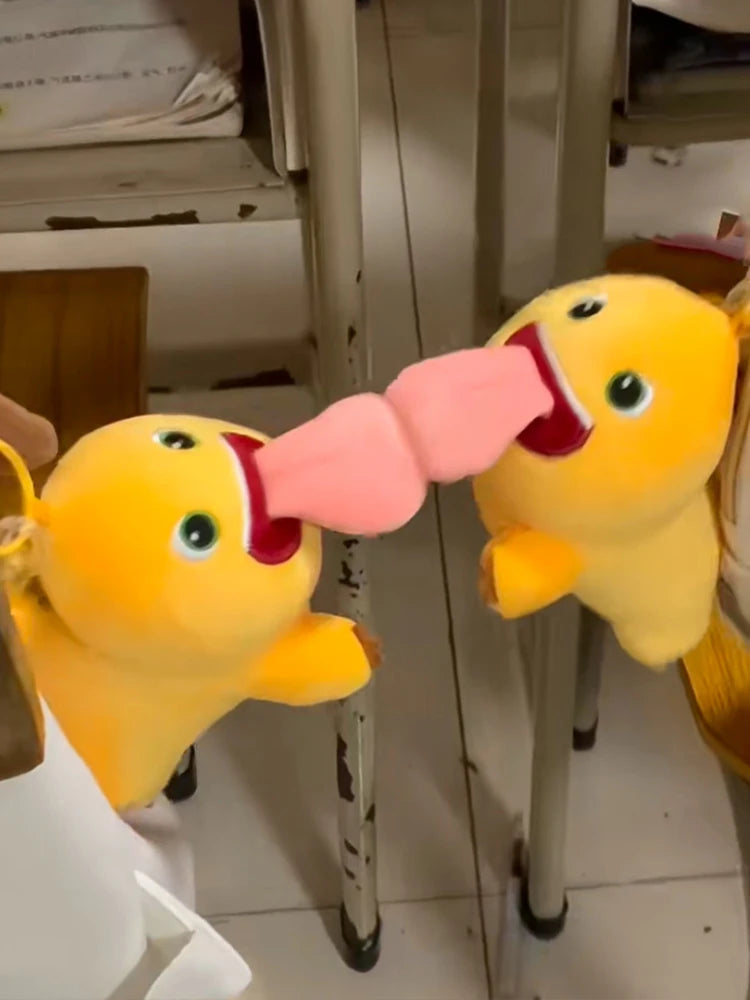 Stuffed Plush Animals Dinosaur Toys Magnetic Suction Big Tongue Fun Pendant Key Bag Lovers Doll Cute Plush Toys Children Gifts