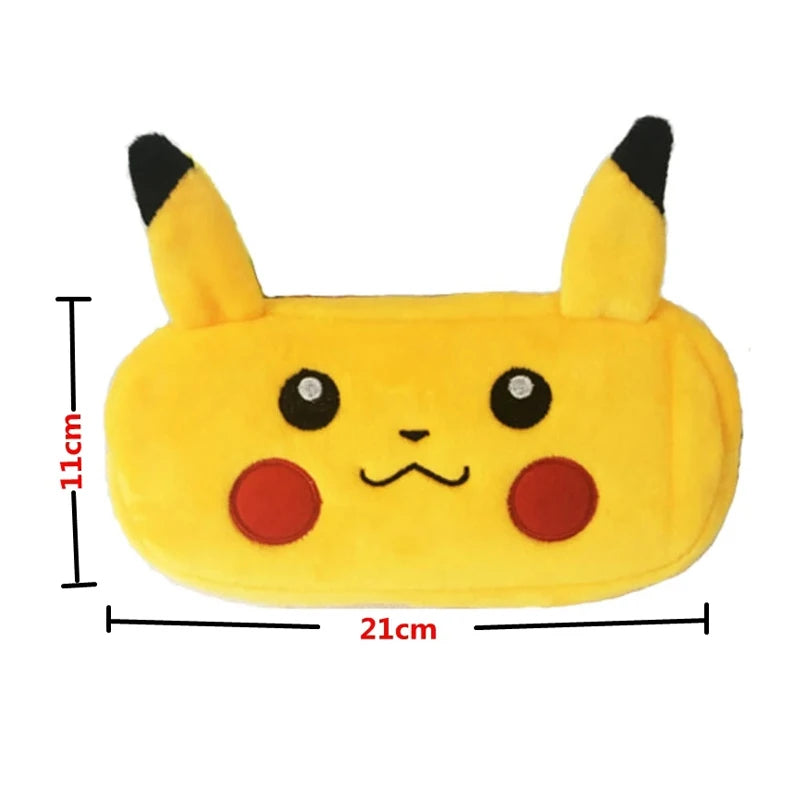 New Pokemon Anime Pikachu Pencil Case Cute Plush Pencil Boxes for Girls Makeup Bag Student School Stationery Supplies Kids Toys