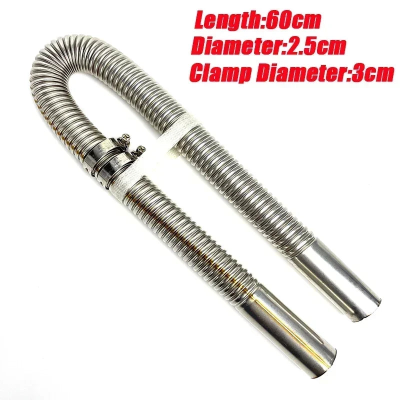 2.5cmDiameter Exhaust Pipe 60/300cm Long Parking Heater Exhaust Pipe Air Heater Exhaust Pipe Suitable for Webasto Parking Heater