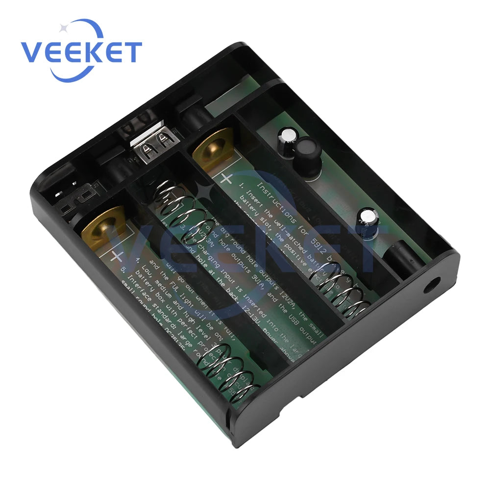 DIY Power Bank 18650 Battery Case UPS Uninterrupted Power Supply Multi Voltage Output Optical Cat Router Charger Box