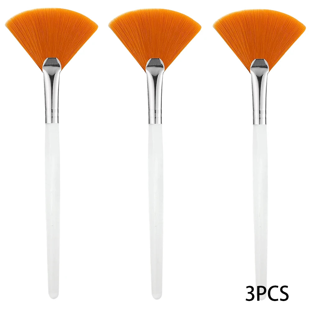 3/9 Pieces Facial Fan Mask Brushes Soft Mask Brush Applicator Esthetician Facial Mask Brushes For Women Girls Cosmetic Tools