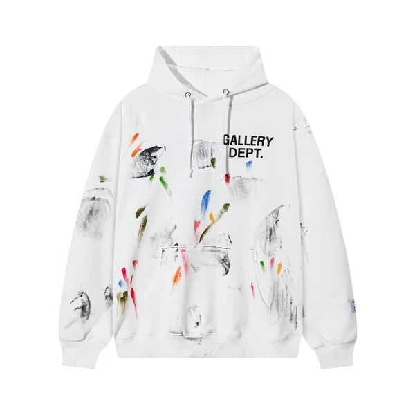 Autumn Trendy Men's Long Sleeve Thermal Hoodie Streetwear New High Street Loose Fleece Hoodie Letter Print Casual Sweatshirt