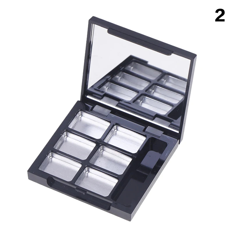 Empty Rouge Palette Eye Makeup Storage Dish With Mirror For Women Girls Makeup Beginners DIY Eye Shadow Storage Box Tools
