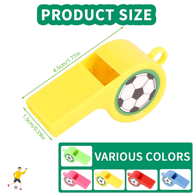 24Pcs Colorful Soccer Whistles Kids Football Birthday Party Favors Goodies Bag Pinata Filler Toys Boy Girl Christmas Gifts