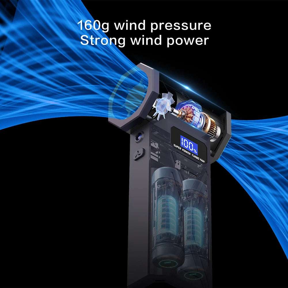 P70 Turbo Jet Blower 110000RPM High Power Air Blower Brushless Motor Turbo Fan Wind Speed 52m/s 40000mAh Violent Air Blower