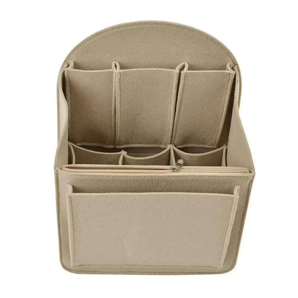 Makeup Organizer Felt Insert Bag for Interior Travel Bag Portable Bag Cosmetic Bags Fit Various Women Backpack Bags