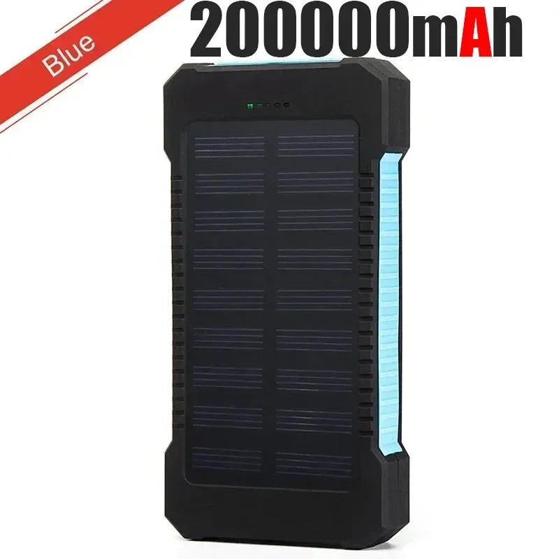 OnePlus 200000mAh Solar Power Bank Portable Large Capacity Charger Compatible USB-A And USB-C With Flashlight For IPhone Huawei