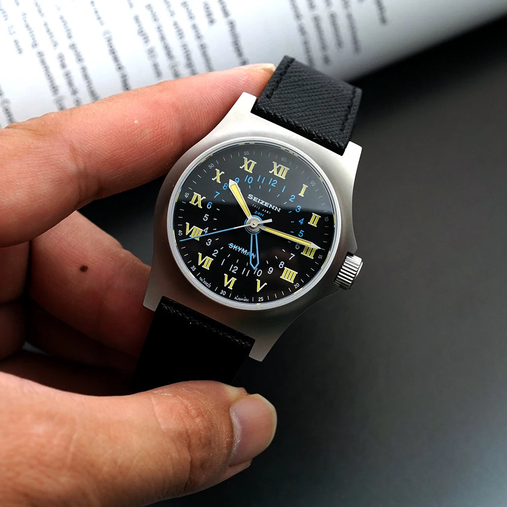 Merkur Vintage Watch British Military Field Watch Mens Automatic Mechanical Watches Luminous Stain Steel Sapphire Reloj Hombre