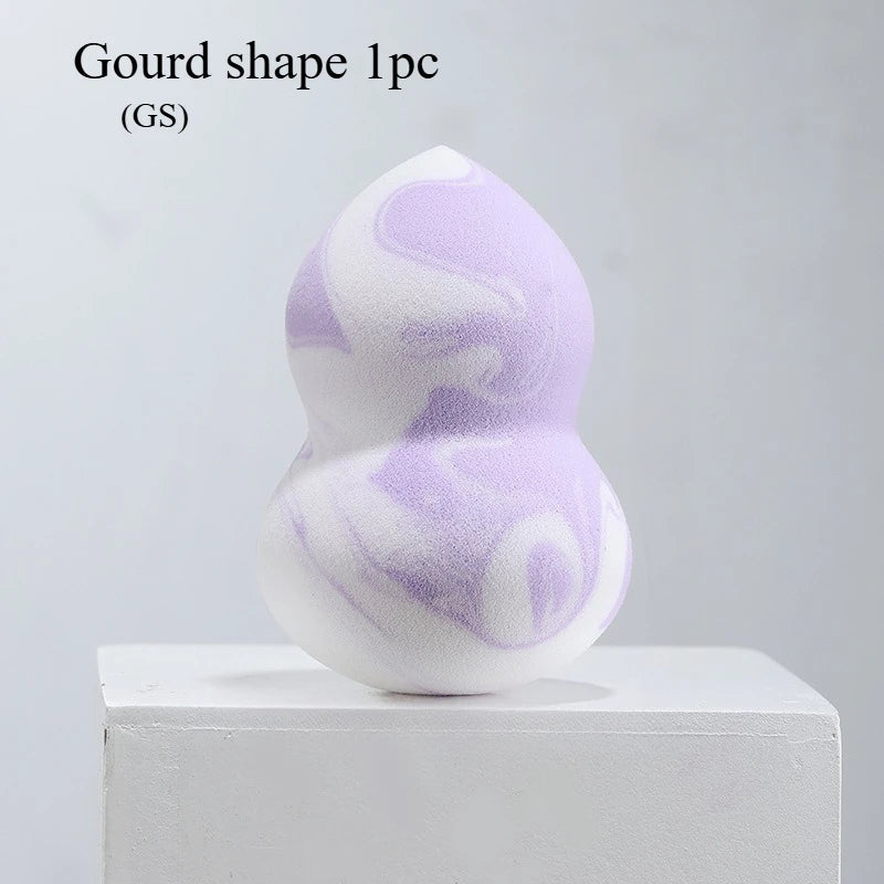 1Pc Makeup sponge gradient color soft double-sided wet and dual-use fit without eating powder