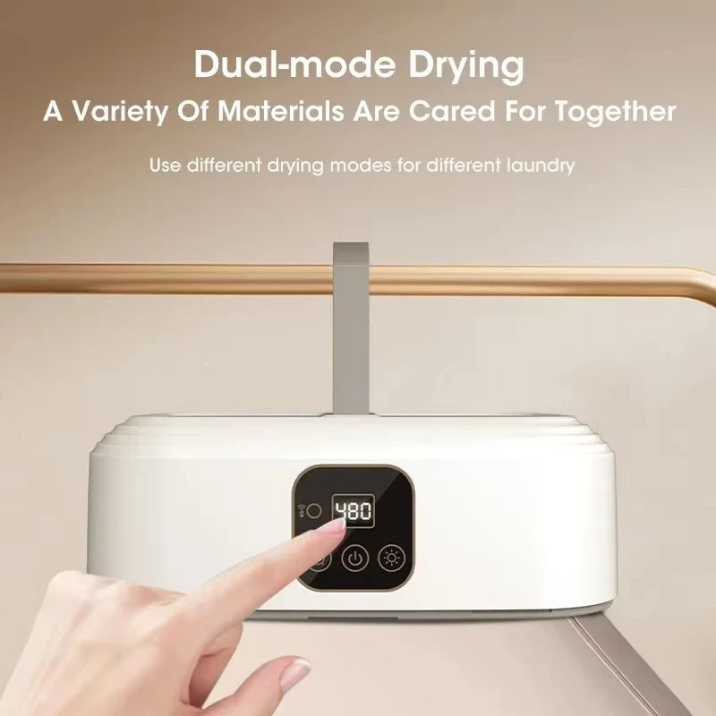 Mini Portable Foldable Electric Dryer with Intelligent Timer for Fast Drying Household Cabinet Compact Travel Drying Bag