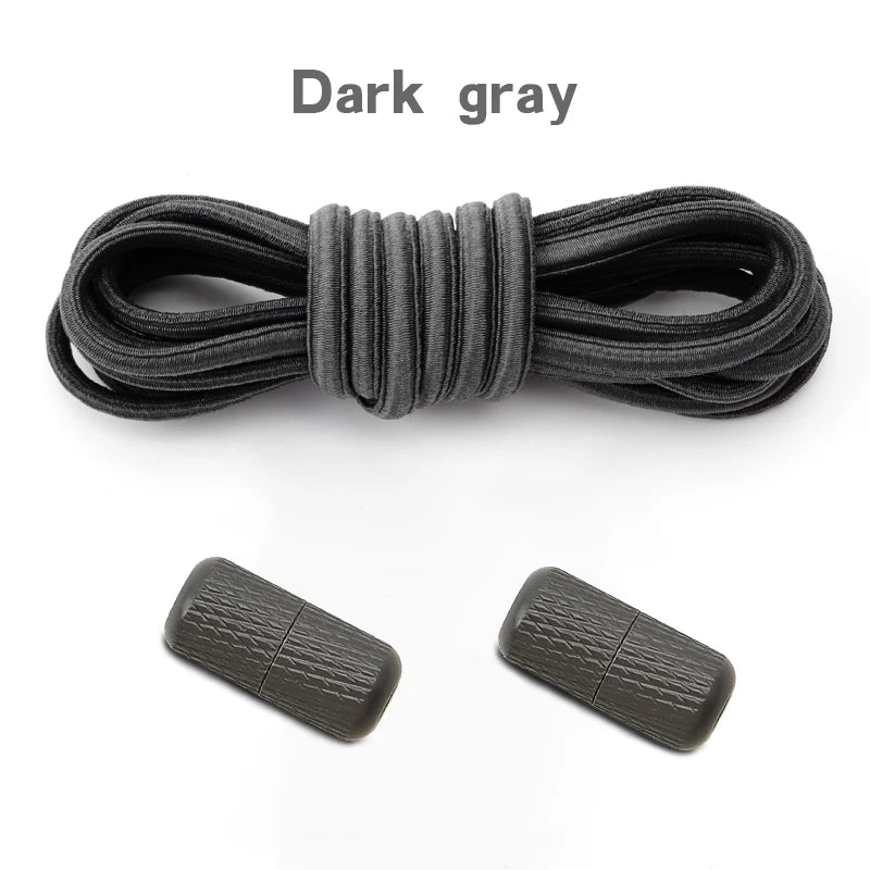17 colors Round Elastic Laces without ties Metal Buckle Shoelace Sneakers Quick shoelaces Shoe Accessories 1Pair/2Pair