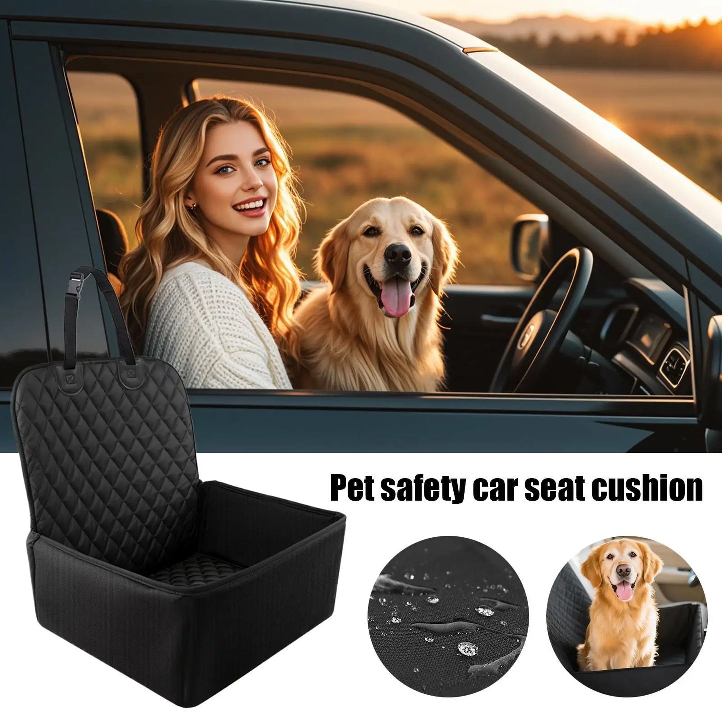 ForTruck Dog Car Seat Large Waterproof Pet Carseat Cushion Protector Carrier For Bed Barrier Backseat Truck Cat Puppy Suv Safety