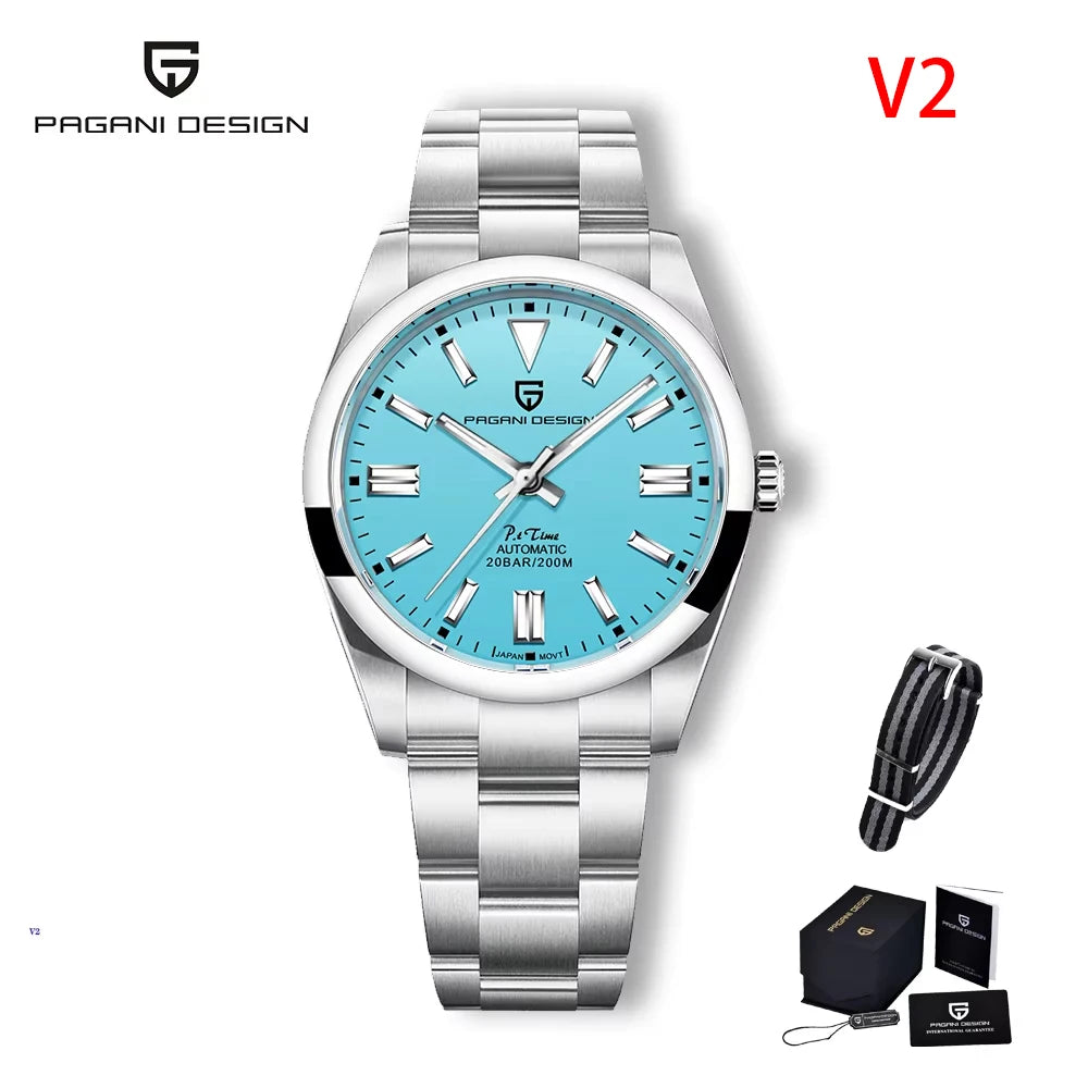 PAGANI DESIGN 2026 New luxury automatic mechanical men watch stainless steel V2 sapphire crystal CS 20bar reloj hombte