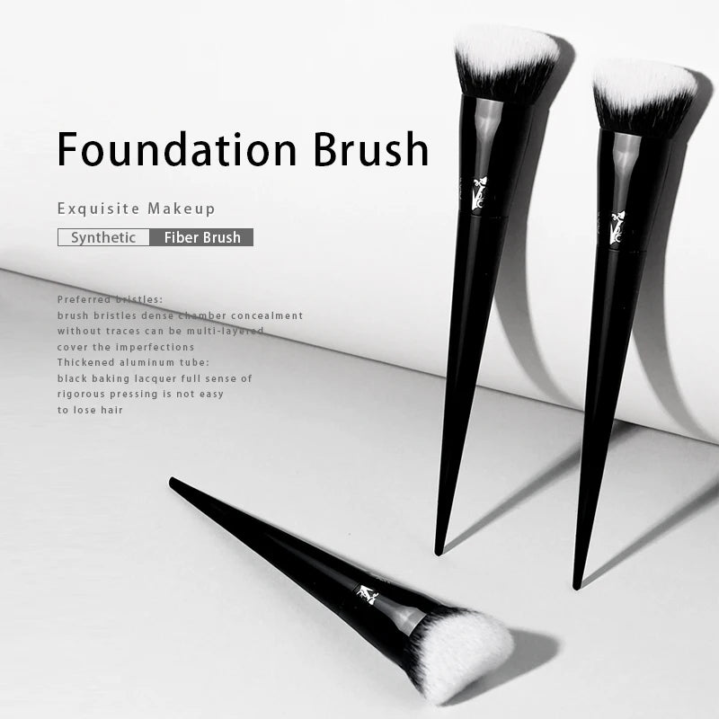 KVD Makeup Brush 10 Foundation Brush Soft Fiber Hair Elegant Black Handle Brand Makeup Brushes for Woman
