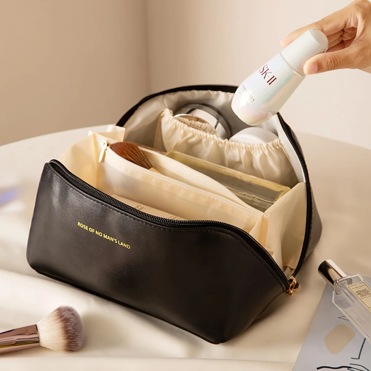 Makeup Organizer Female Toiletry Kit Bag Make Up Case Storage Pouch Luxury Lady Box, Cosmetic Bag, Organizer Bag For Travel Zip
