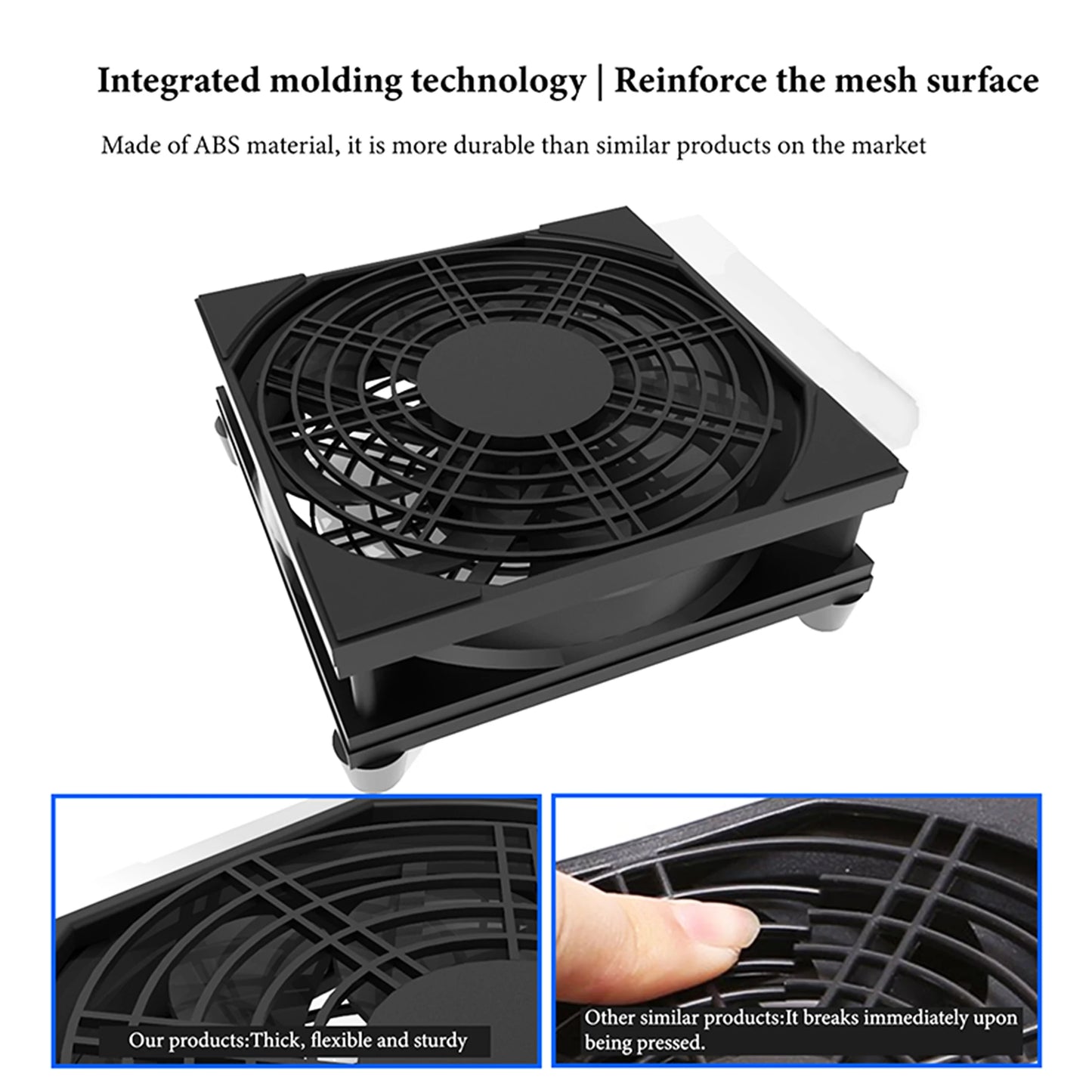 Home Router Cooling Fan For Ipad USB-Powered Silent Computer Fan 3-Speed Adjustable Silent Fan Cooling with Controller