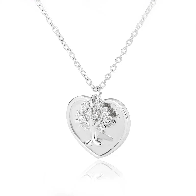 Tree of Life Necklace for Women Stainless Steel Long Chain Pendants Necklaces 2023 Trend Choker Aesthetic Jewelry collares mujer