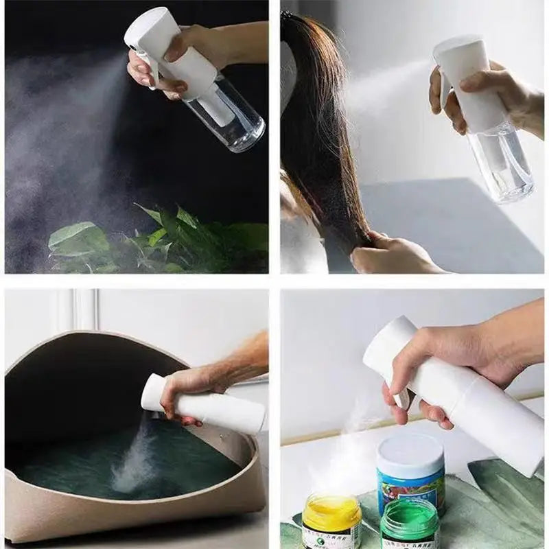 200ml Continuous Fine Mist Spray Bottle Hairdressing High Pressure Water Sprayer for Salon Barber Alcohol Makeup Atomizer Tool