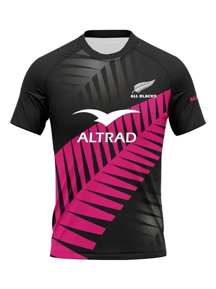 2026 Men's Camiseta De Rugby Picton All Blacks Pluma Match T-Shirt Raglan Quick Drying Sports Top Outdoor Fitness Beachwear