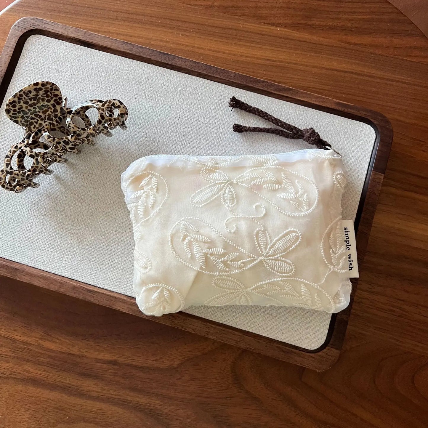 Retro Lace Embroidery Mini Makeup Bag Zipper Coin Purse Coins Wallet Small Cosmetics Organizer Sanitary Pad Pouch Card Holders