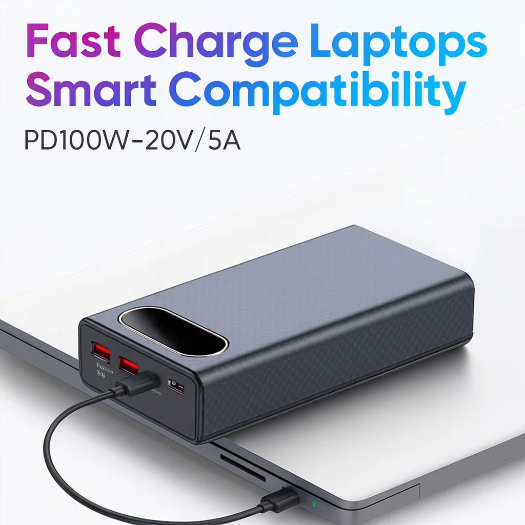 6×21700 DIY Power Bank Case - 100W PD Fast Charging, Tool-Free Removable Shell for Laptop & Multi-Device