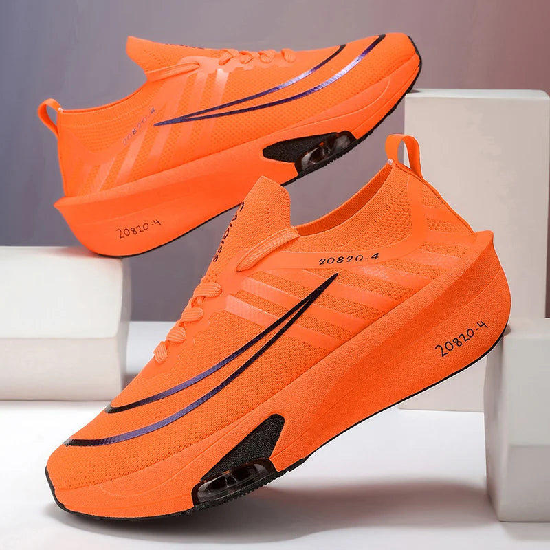 Men's Casual Sports Running Shoes - Lightweight Cushioning Sneakers with Breathable Toe Design and Non-Slip Sole - Suitable for Gym, Jogging, and Everyday Wear - All-Season Performance Shoes with a Dynamic Appearance, Stable