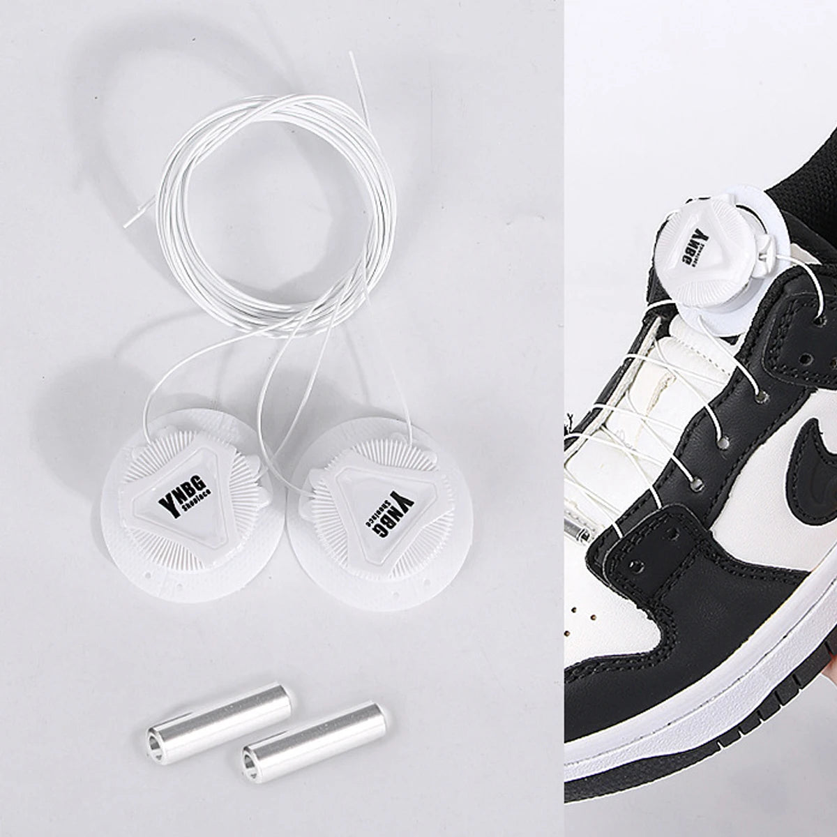 1 Pair Rotating Shoe Laces Buckle - Rotating Automatic Buckle Shoeslaces | Lock Shoe Laces Tie-less for Adults Sports Shoes