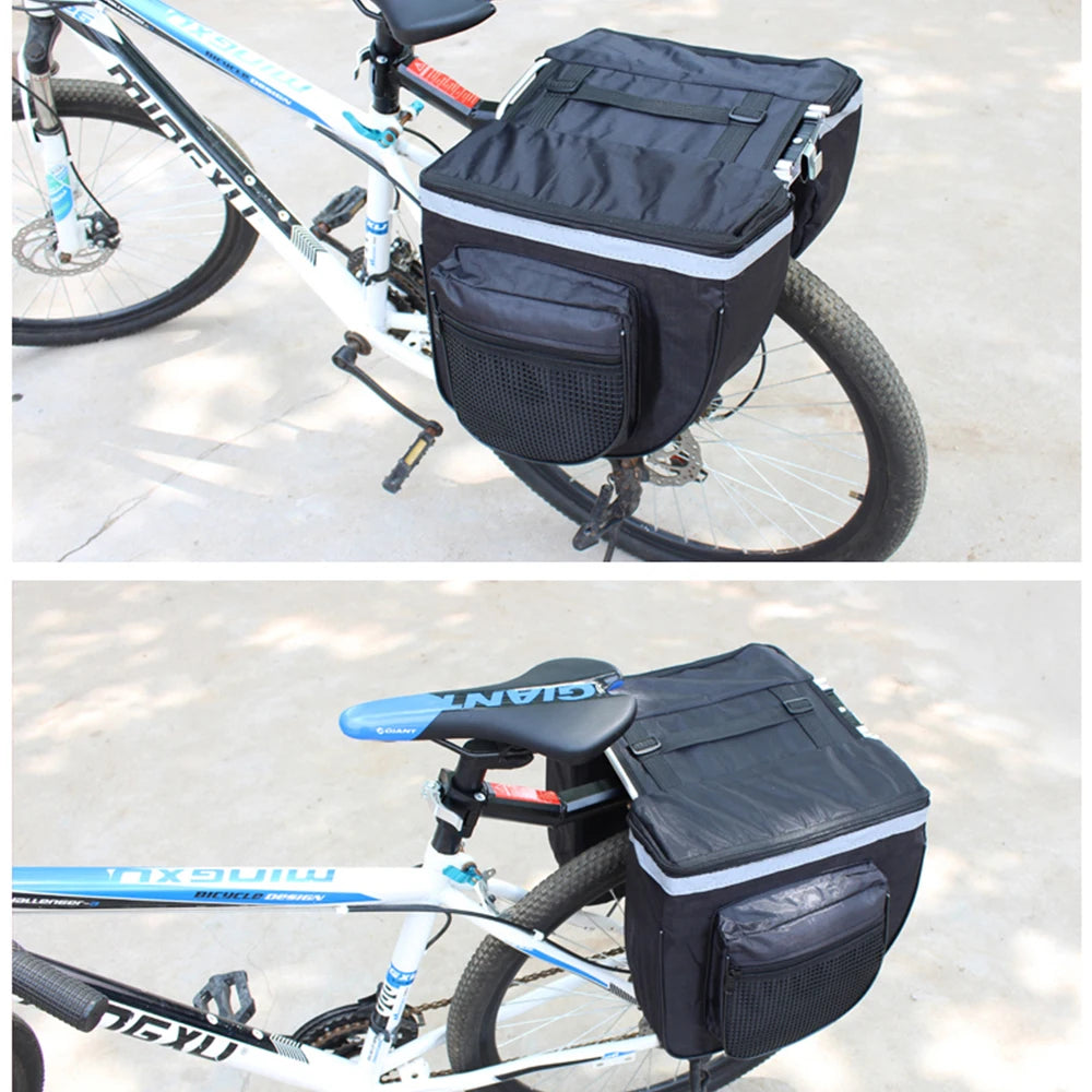 DOMEN Bicycle Rear Seat Bag Large Capacity Waterproof Double Side Pannier Bag Bicycle Rear Seat Tail Bag Bike Accessories