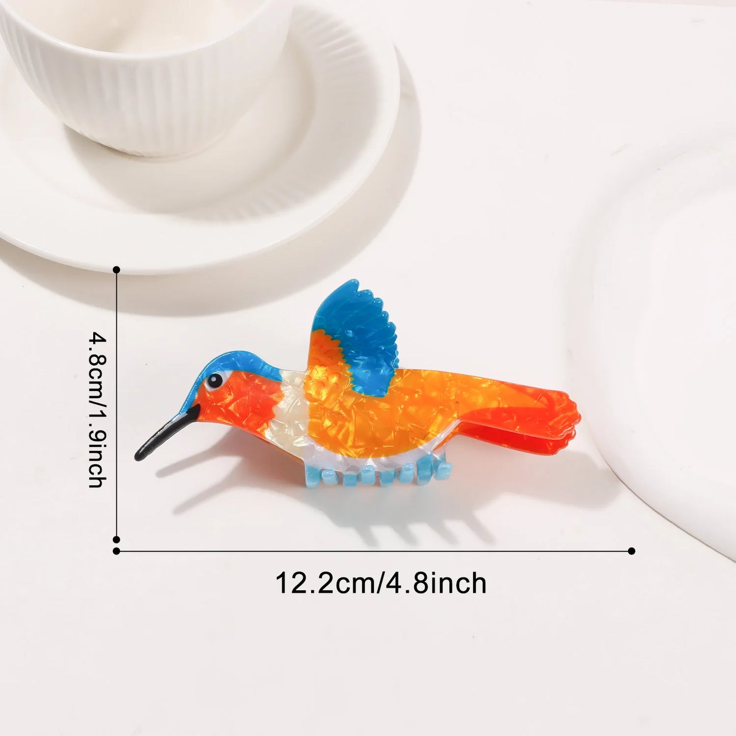2025 NEW Cartoon Bird Series Hair Claw Colorful Hummingbird Sparrow Claw Clips Crab Hair Clips for Women Girls Hair Accessories