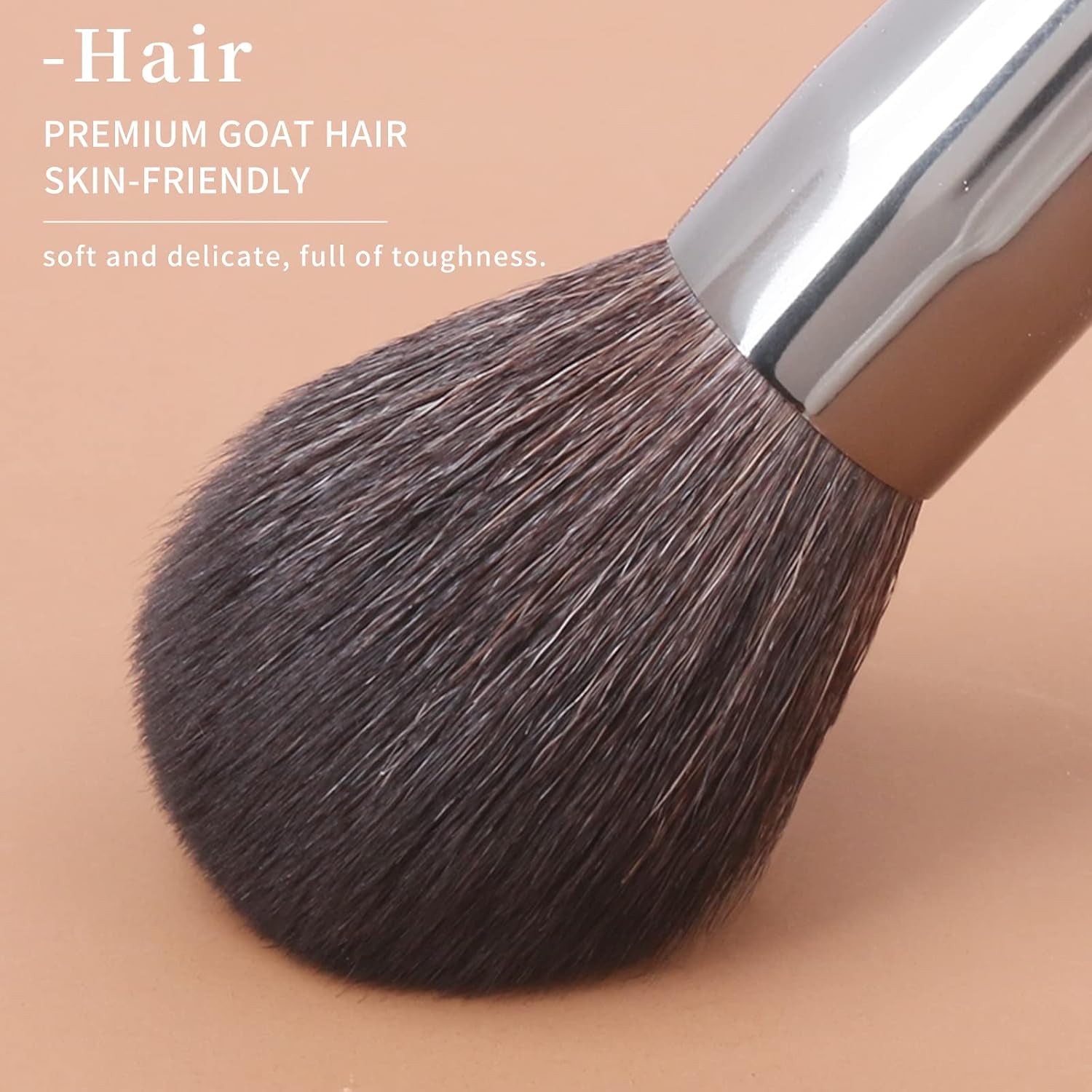 Deluxe Natural Goat Hair Makeup Brush Set with Case, 24 Cosmetic Brushes Makeup Set, Wooden Natural Makeup Brushes, Natural Bristle Makeup Brush, Natural Hair Makeup Brushes Set Professional.