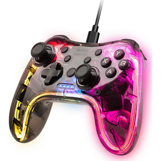 Mars Gaming MGPC periferice pentru gaming Transparente USB Gamepad Android, MAC, Nintendo Switch, PC-ul, Playstation 3 (8435693102229)