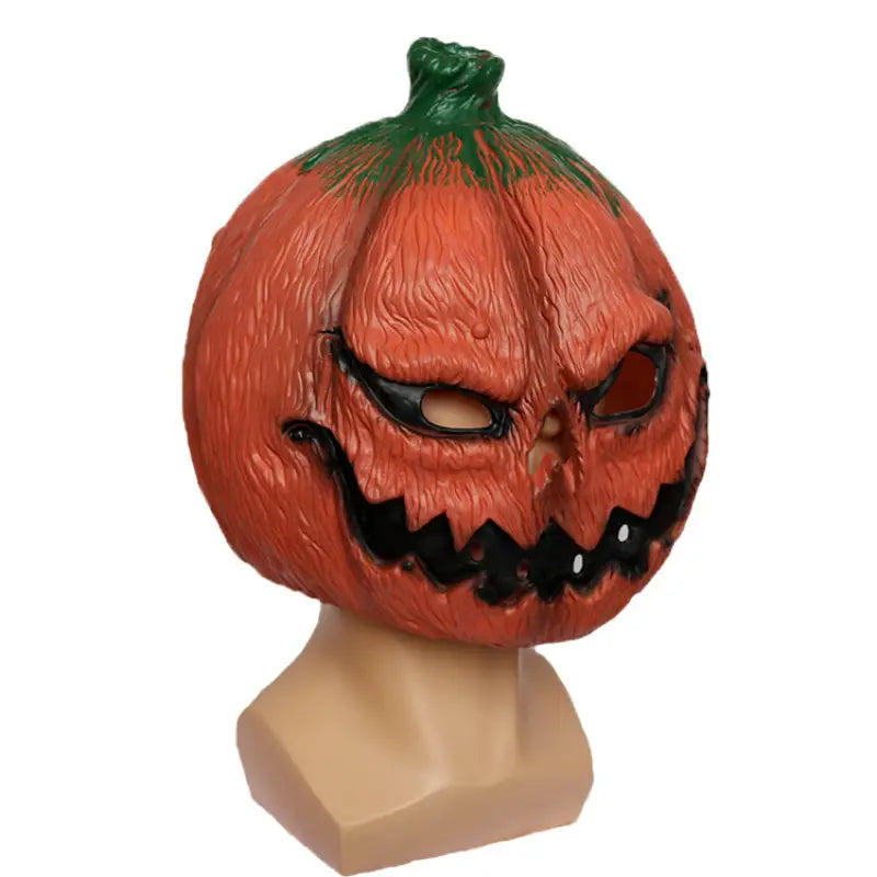 Spooktacular Pumpkin Face Head Mask for Halloween