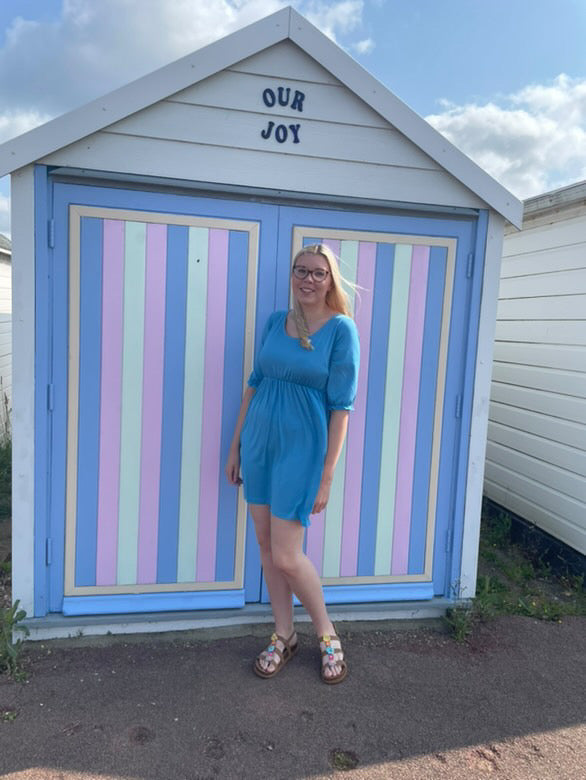 Blue Dress – Flattering Waist Fit with Pockets | Everyday Classi