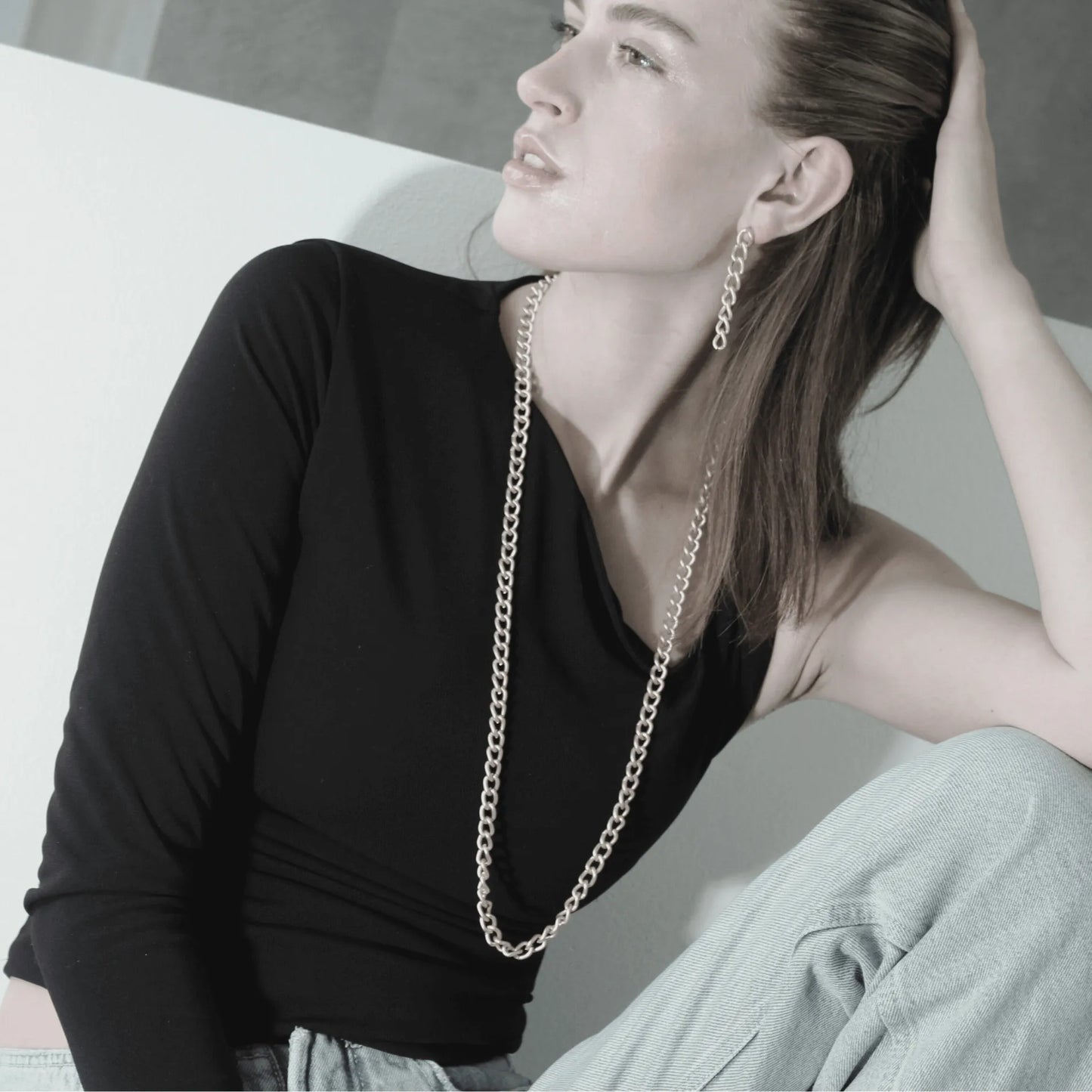 Tabitha Long Link Earring Gold Plating