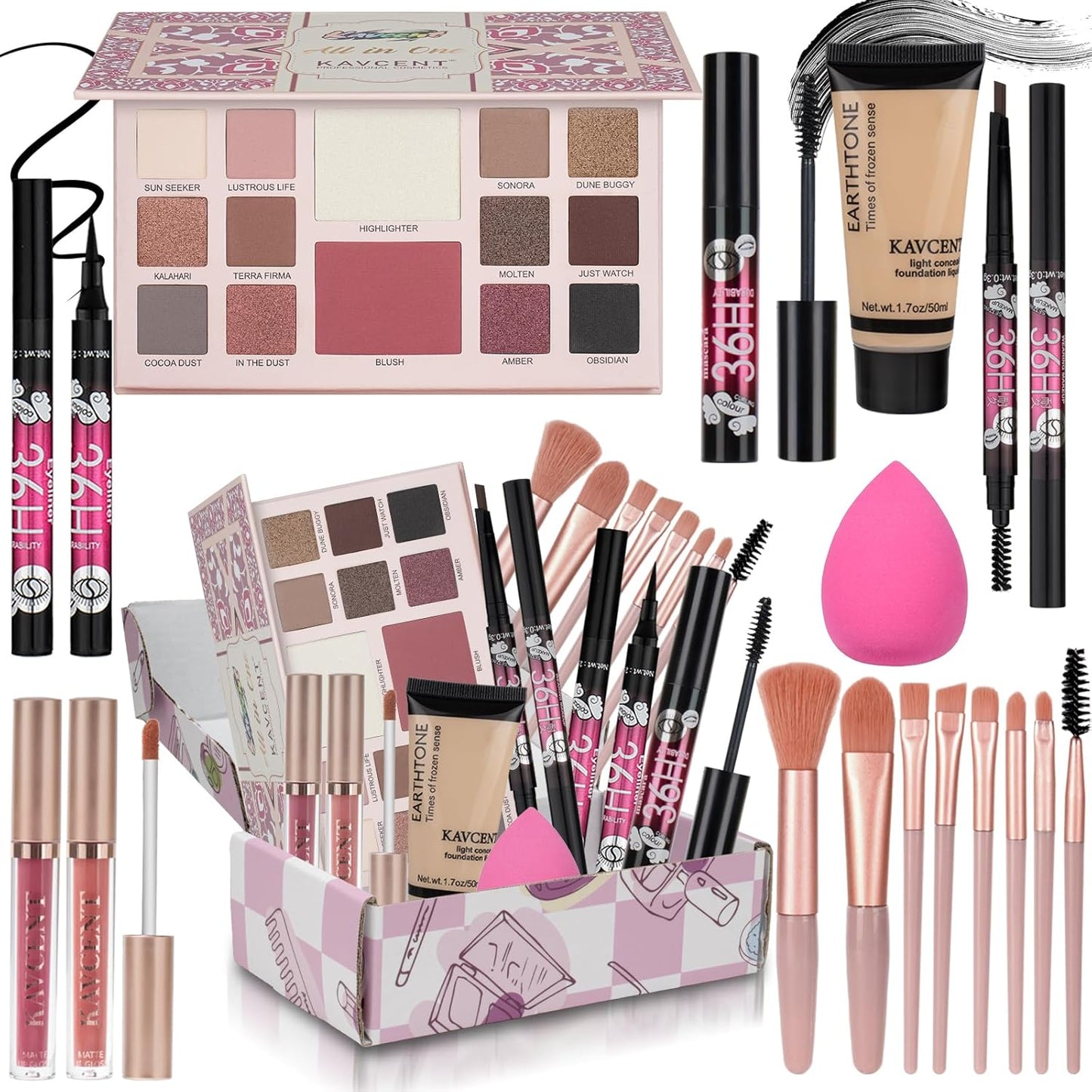 Makeup Kit for Women Teen Girls Full Kit Makeup Set for Teens Eyeshadow Makeup Gift Set Fo Women Teenagers Christmas Makeup Kits for Teens