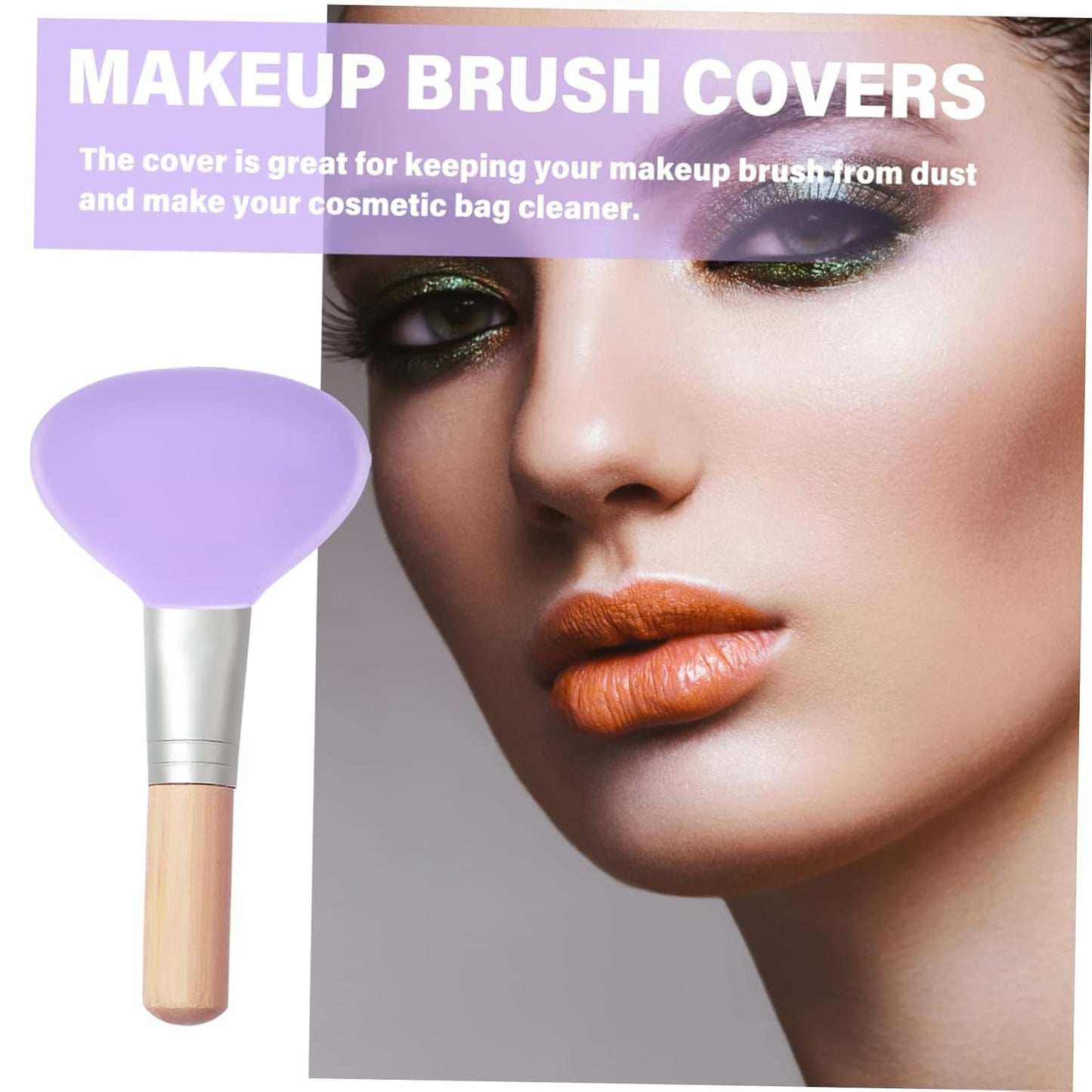 Silicone Makeup Brush Reusable Protector for Makeup Brush Storage Organizer Convenient Travel Holder and Reducing Wear Easy to Clean
