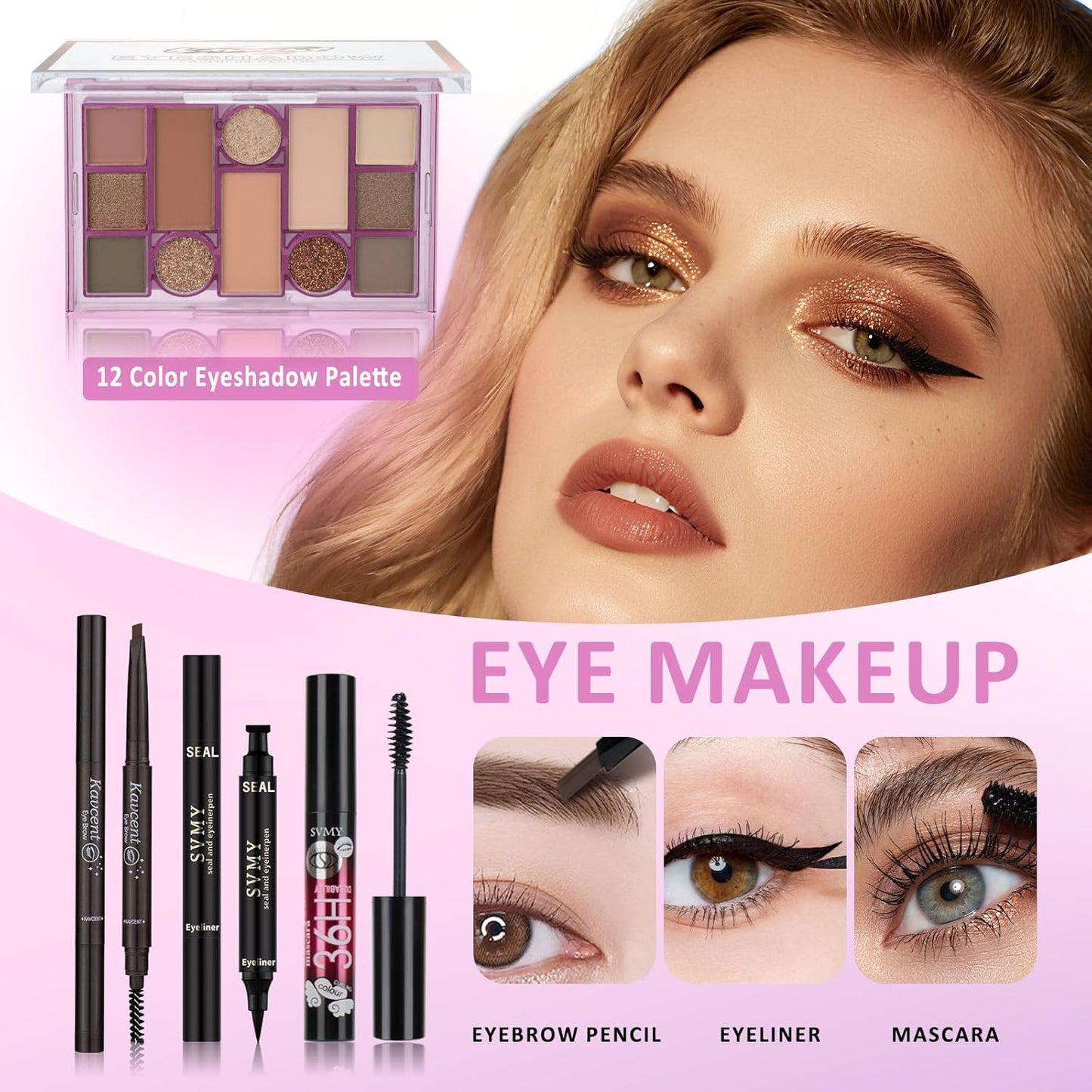 Makeup Kit for Teens Women Full Kit Makeup Set for Teens Girls Foundation Eyeshadow Palette Makeup Gift Set for Women Teenagers Christmas Makeup Kits for Teen Girls