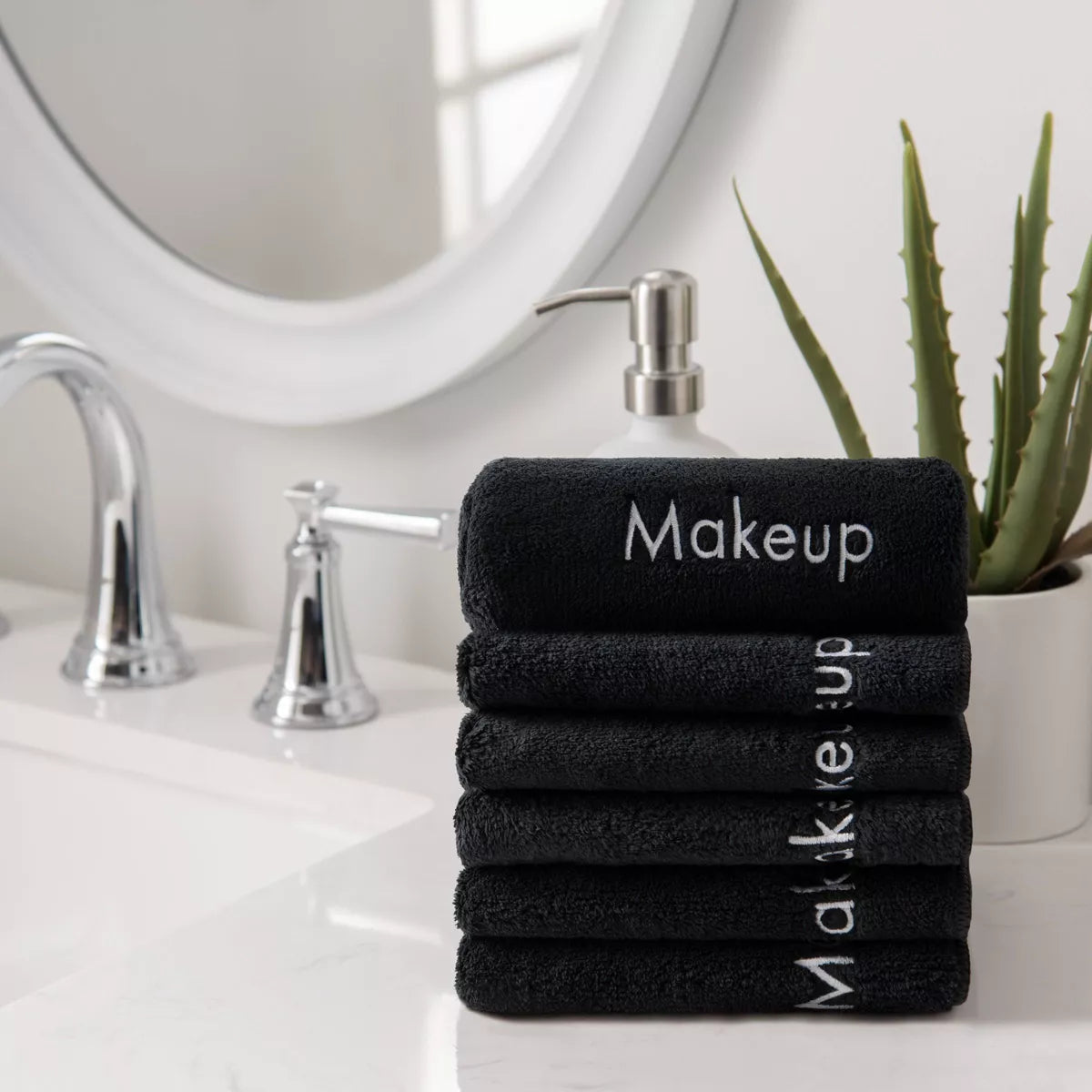 Arkwright Makeup Remover Fingertip Towels (Pack of 6) - Soft Coral Fleece Microfiber