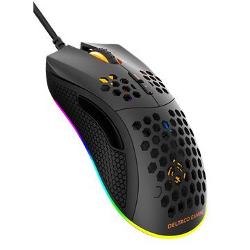 DELTACO GAMING DM210 Gaming мишка 6400 DPI, RGB, черна (GAM-108)