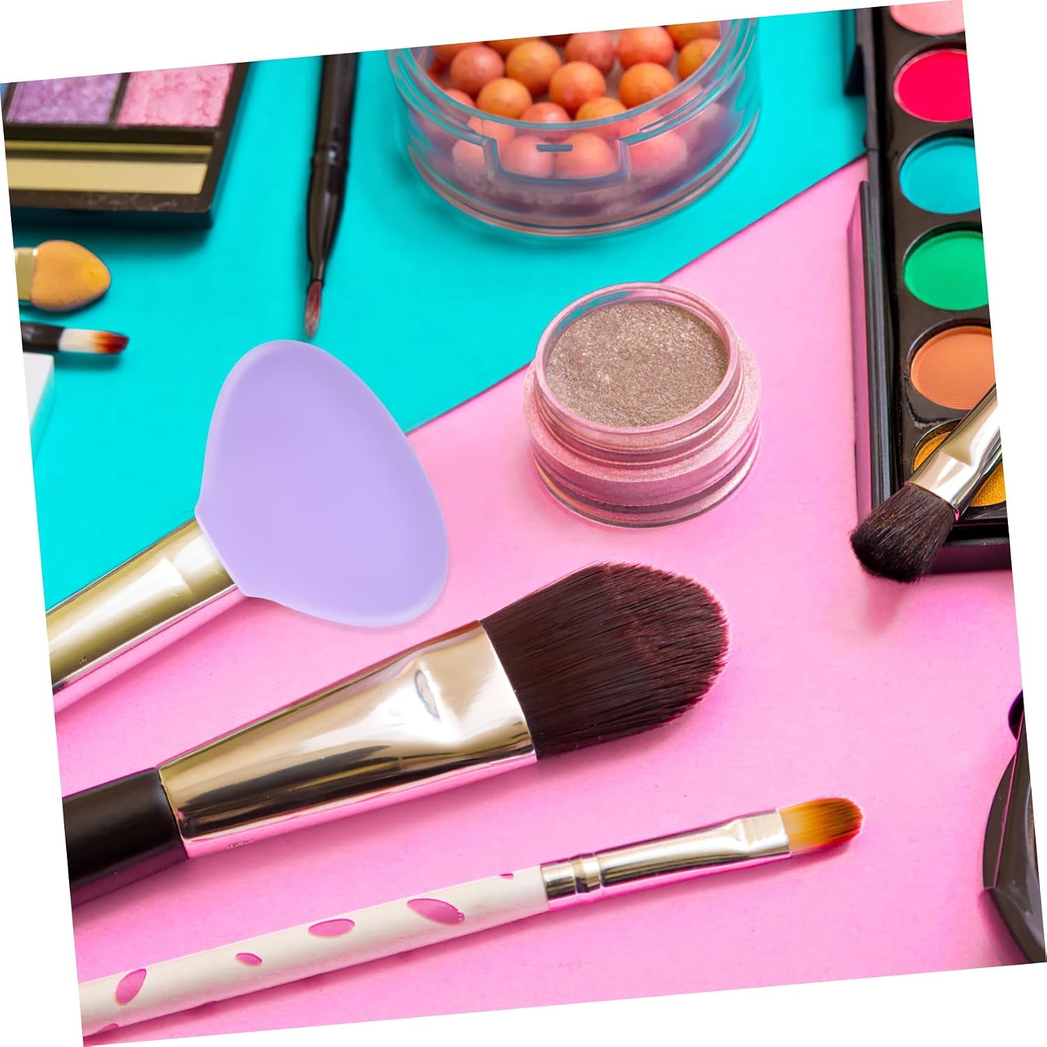 Silicone Makeup Brush Reusable Protector for Makeup Brush Storage Organizer Convenient Travel Holder and Reducing Wear Easy to Clean