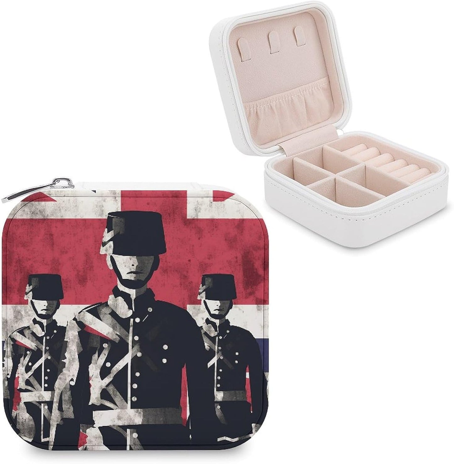 Makeup Mirror, Soldier in Front of Flag Printed Makeup Mirror,Portable Makeup Mirror,Durable Makeup Mirror,Office Makeup Mirror
