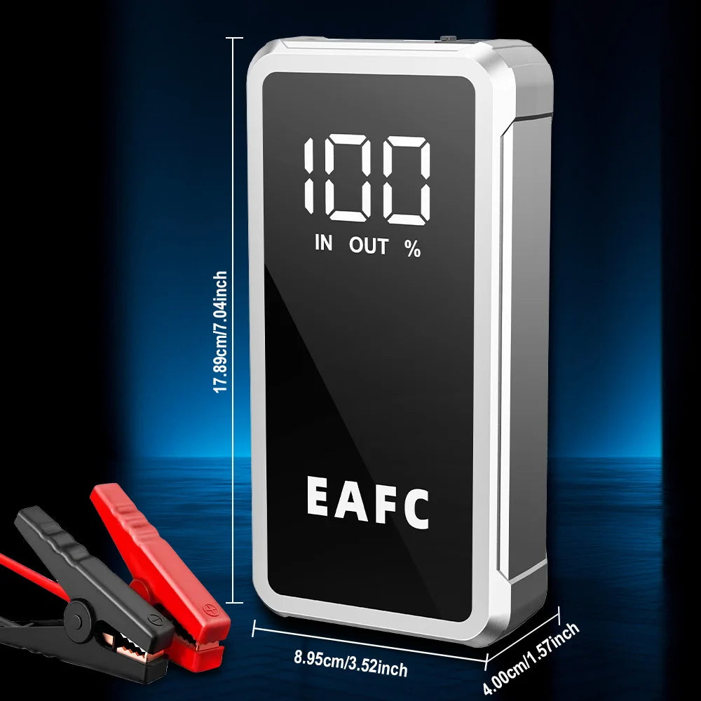 EAFC 4000A / 2000A Car Jump Starter Portable Power Bank Car Battery Booster Auxiliary Starting Device for Diesel Gas Smart Clip