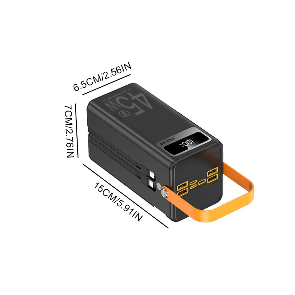 50000mAh 45W Power Bank Portable Power with LED Display Fast Charging for Laptop MacBook Tablet Mobile Phone Travel
