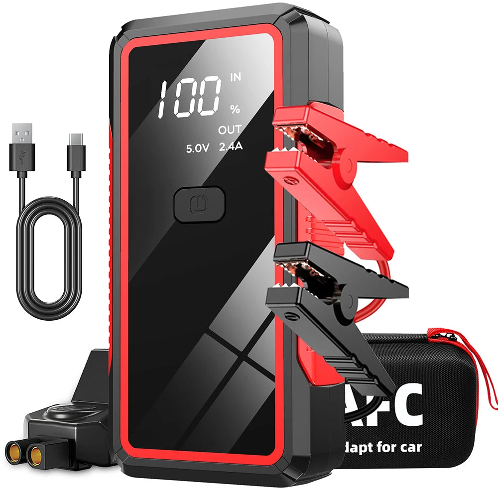 EAFC 4000A / 2000A Car Jump Starter Portable Power Bank Car Battery Booster Auxiliary Starting Device for Diesel Gas Smart Clip